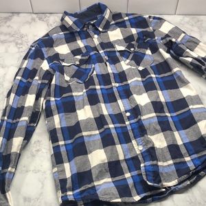 Ditch Plains Boys Button Down Plaid LS Shirt